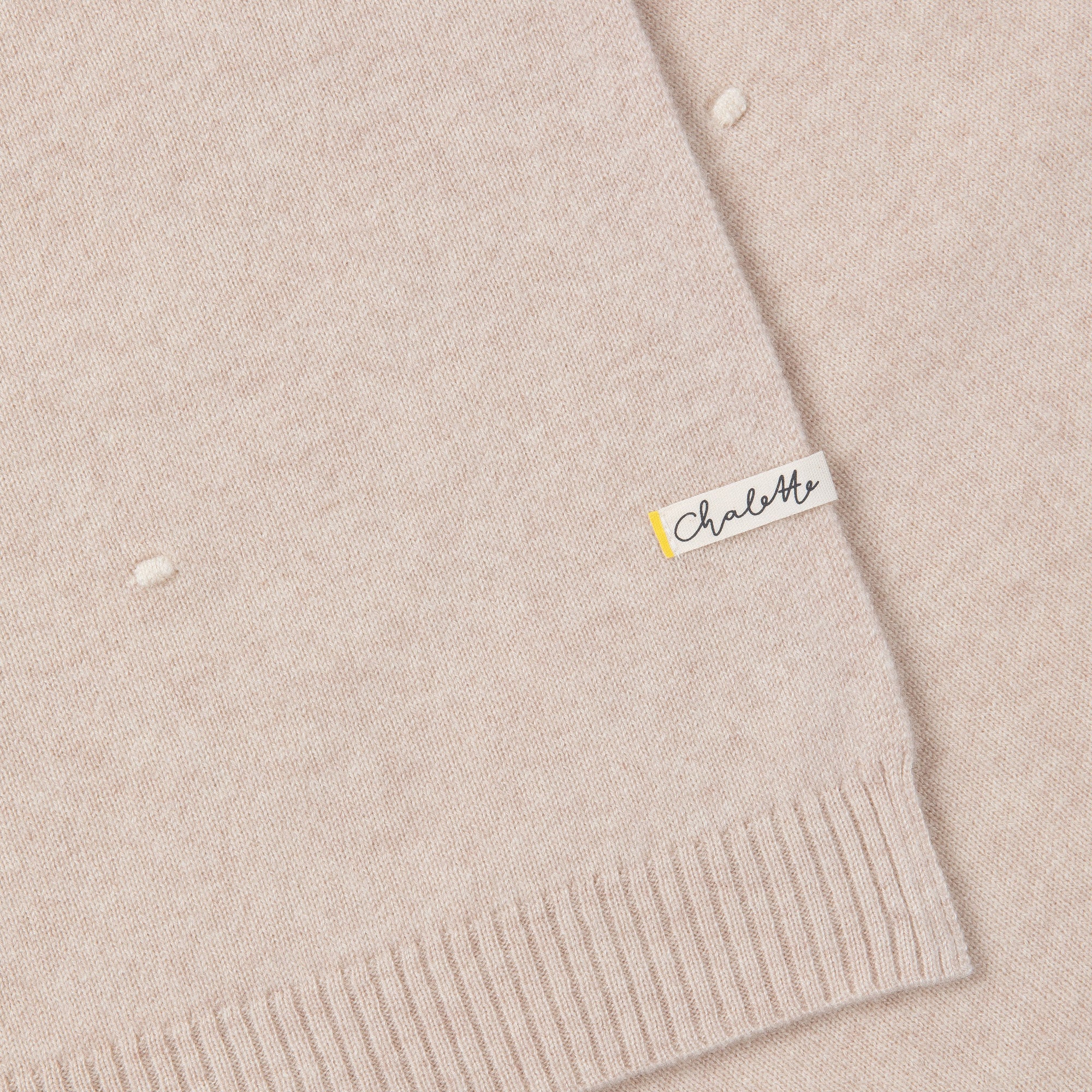 Baby blanket 'Sternenstaub' | 100% cashmere | beige / off-white | 102 x 105 cm