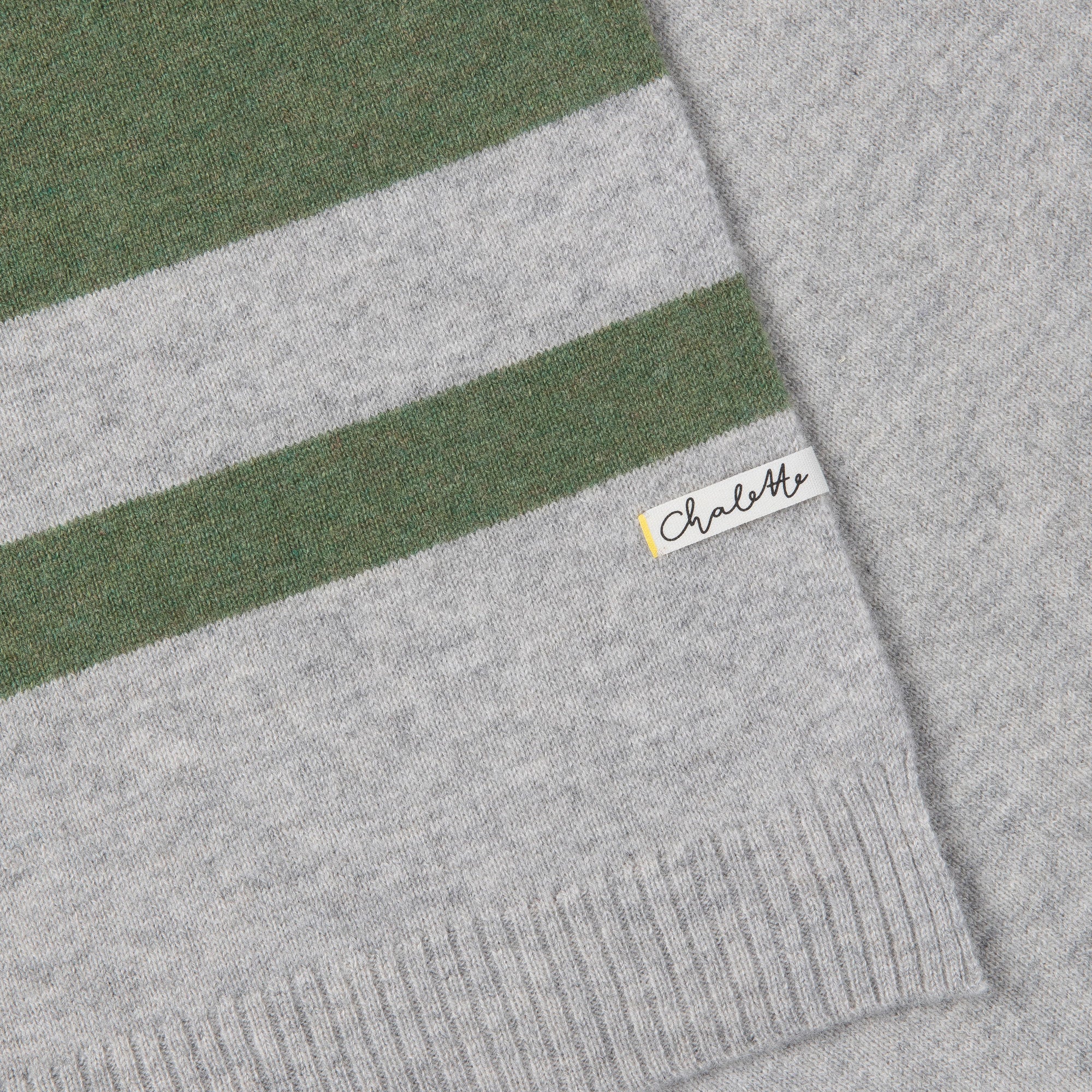 Super soft baby blanket 'Waldgeister' | light grey / forest green | 102 x 105 cm