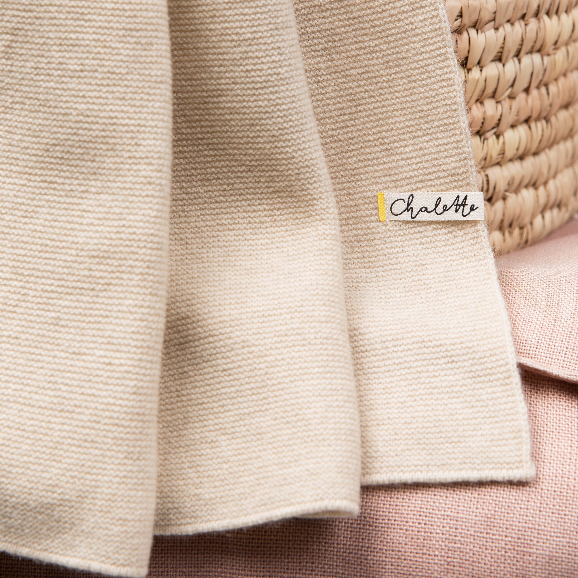 Superweiche Babydecke 'Pixie' | hellbeige | 105 x 105 cm