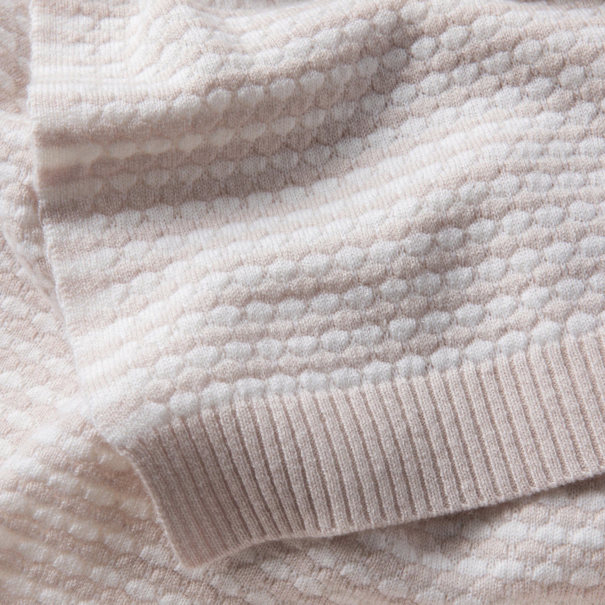 Super soft baby blanket 'Anemone' | beige/ off-white | 105 x 105 cm