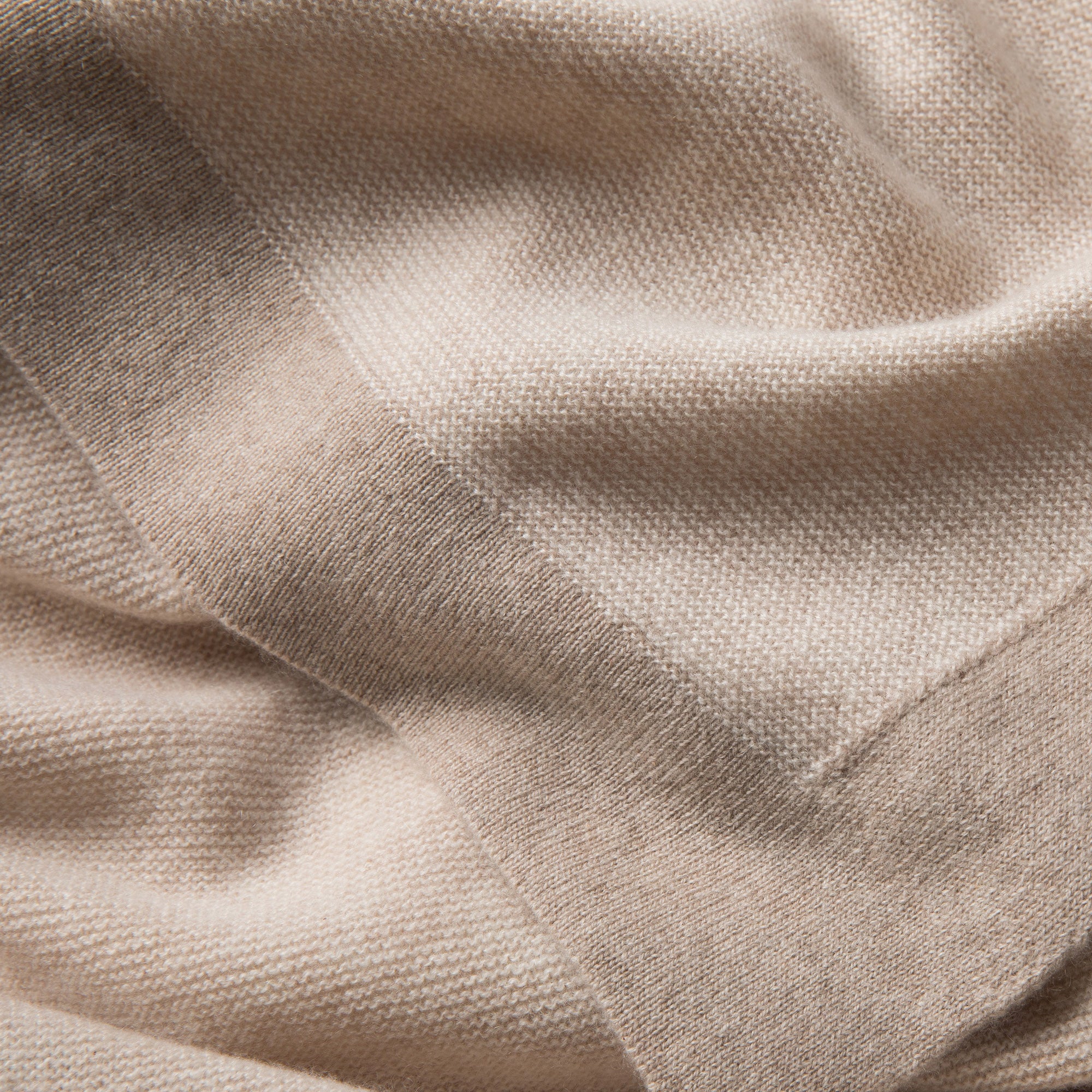 Babydecke 'Sandmuschel' | 100% Kaschmir | hellbeige / beige | 105 x 105 cm