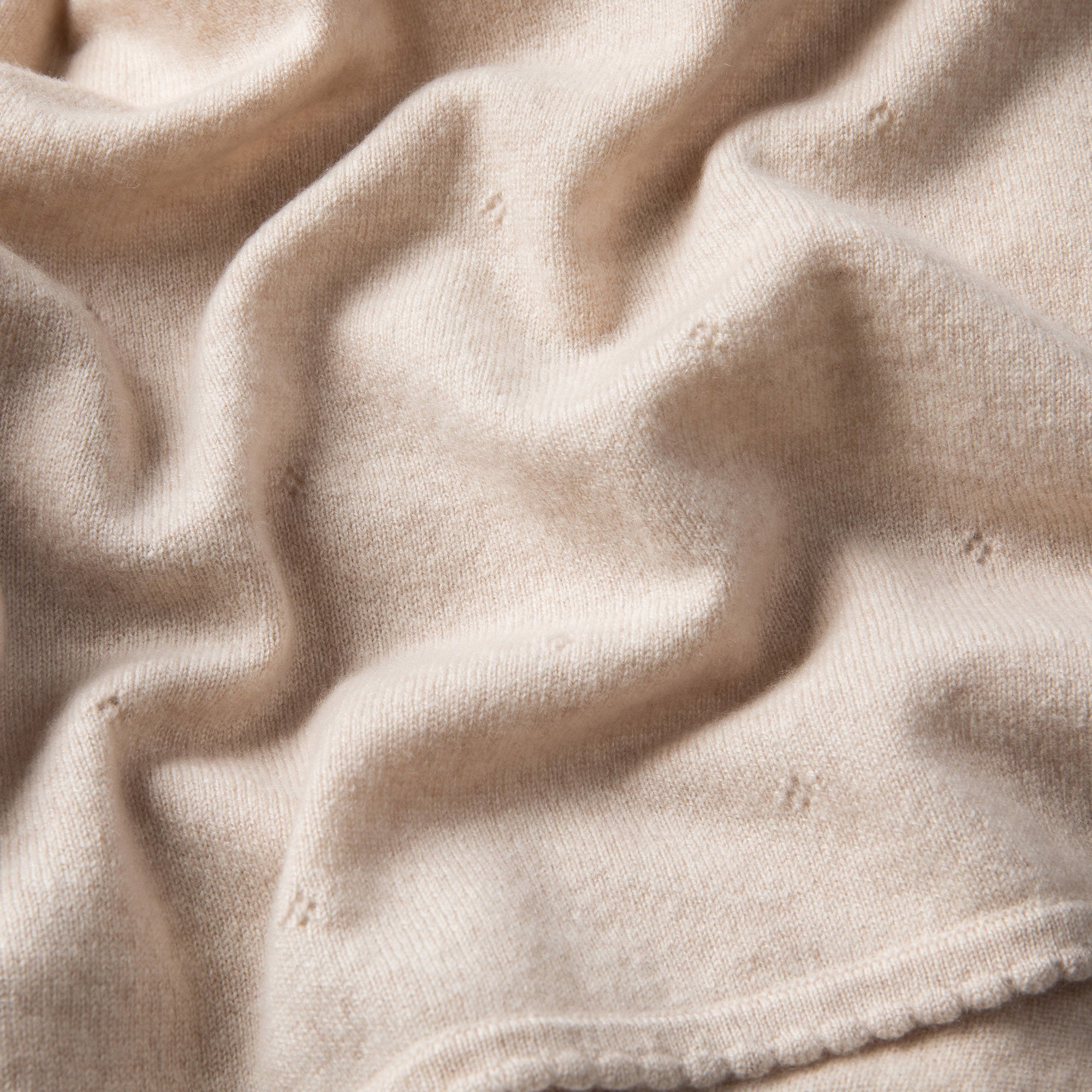 Babydecke 'Sternenlied' | 100% Kaschmir | hellbeige | 105 x 105 cm