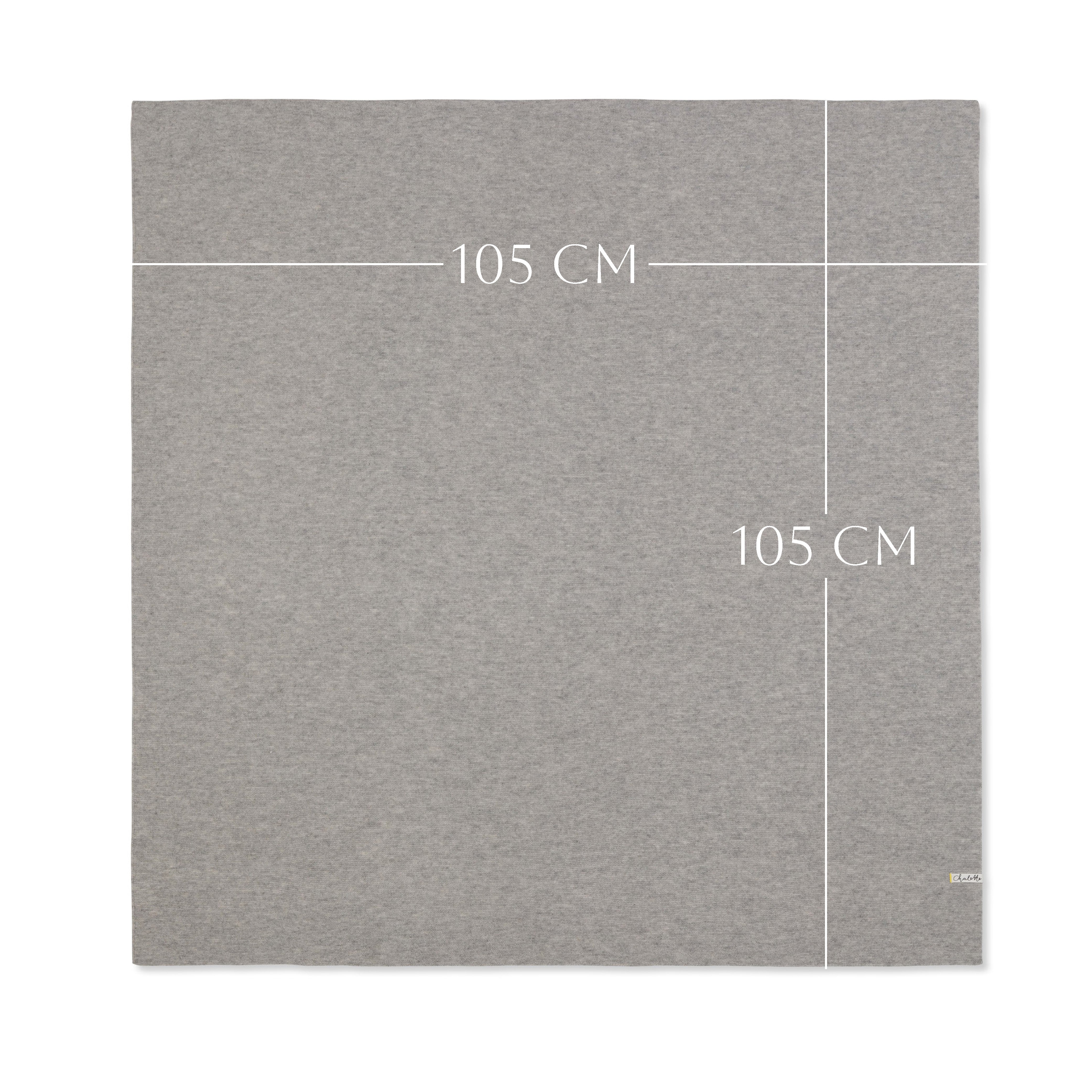 Baby Blanket 'Mondschimmer' | 100% Cashmere | light grey | 105 x 105 cm