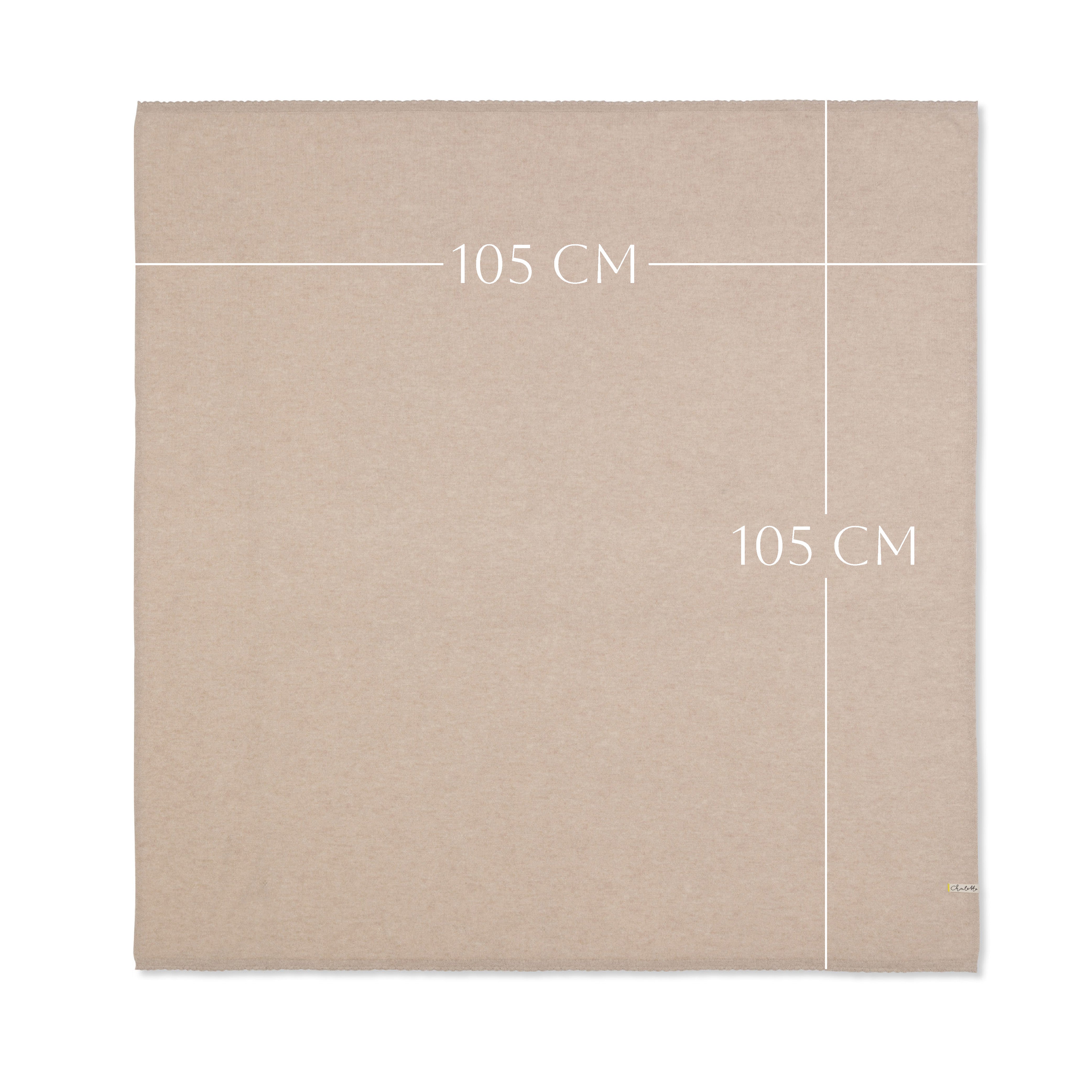 Babydecke 'Sternenlied' | 100% Kaschmir | hellbeige | 105 x 105 cm