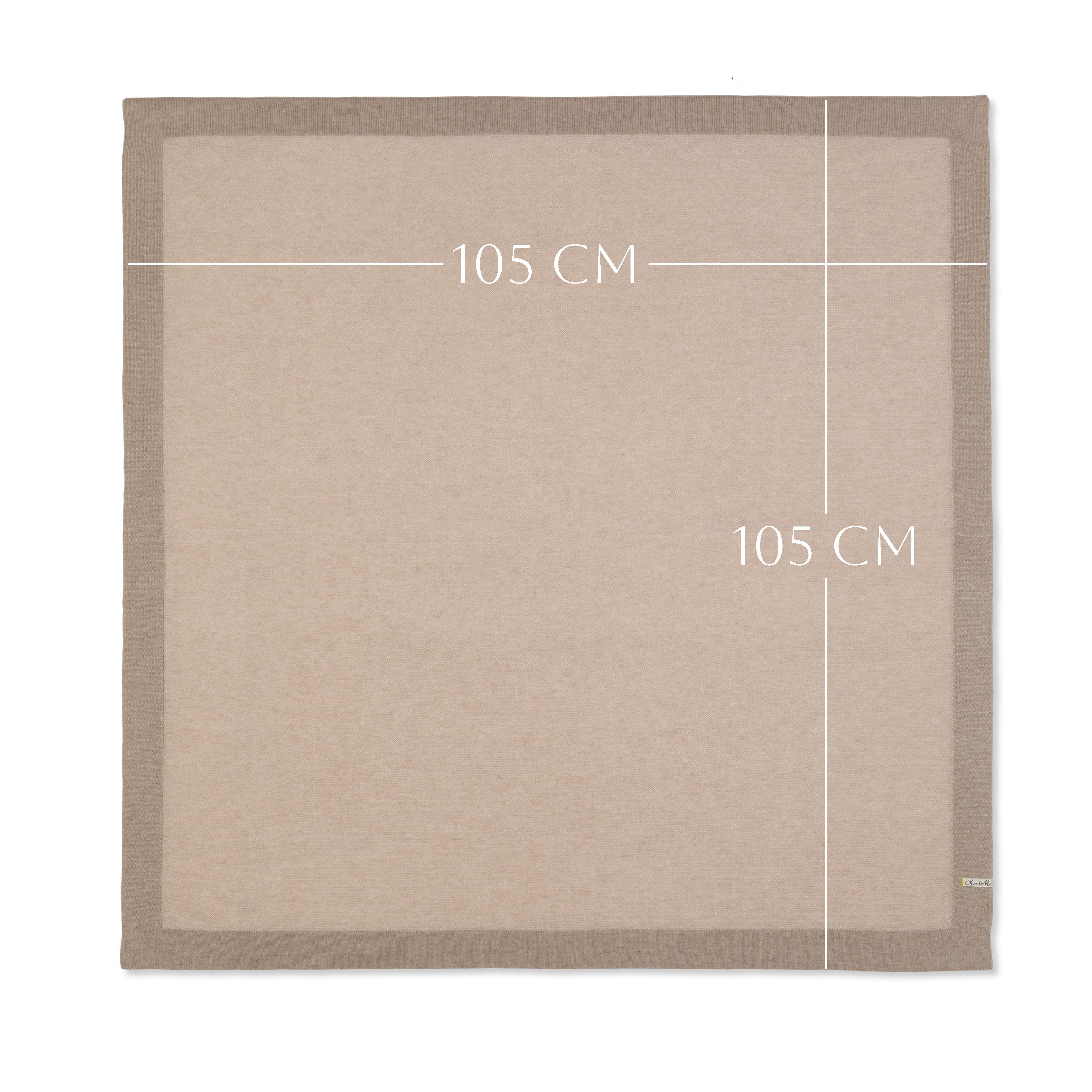 Babydecke 'Sandmuschel' | 100% Kaschmir | hellbeige / beige | 105 x 105 cm