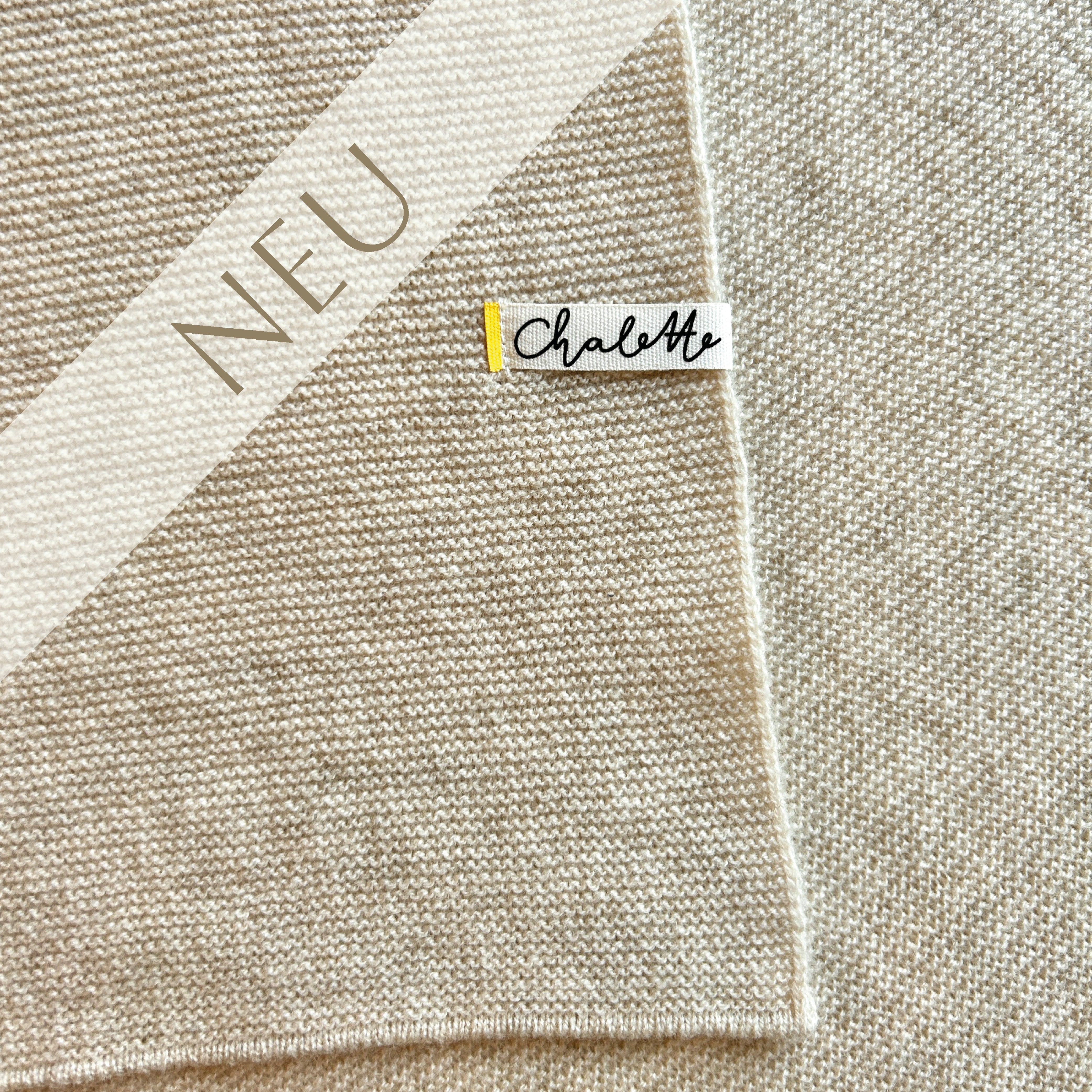 Babydecke Kaschmir Merino beige super weich Chalette