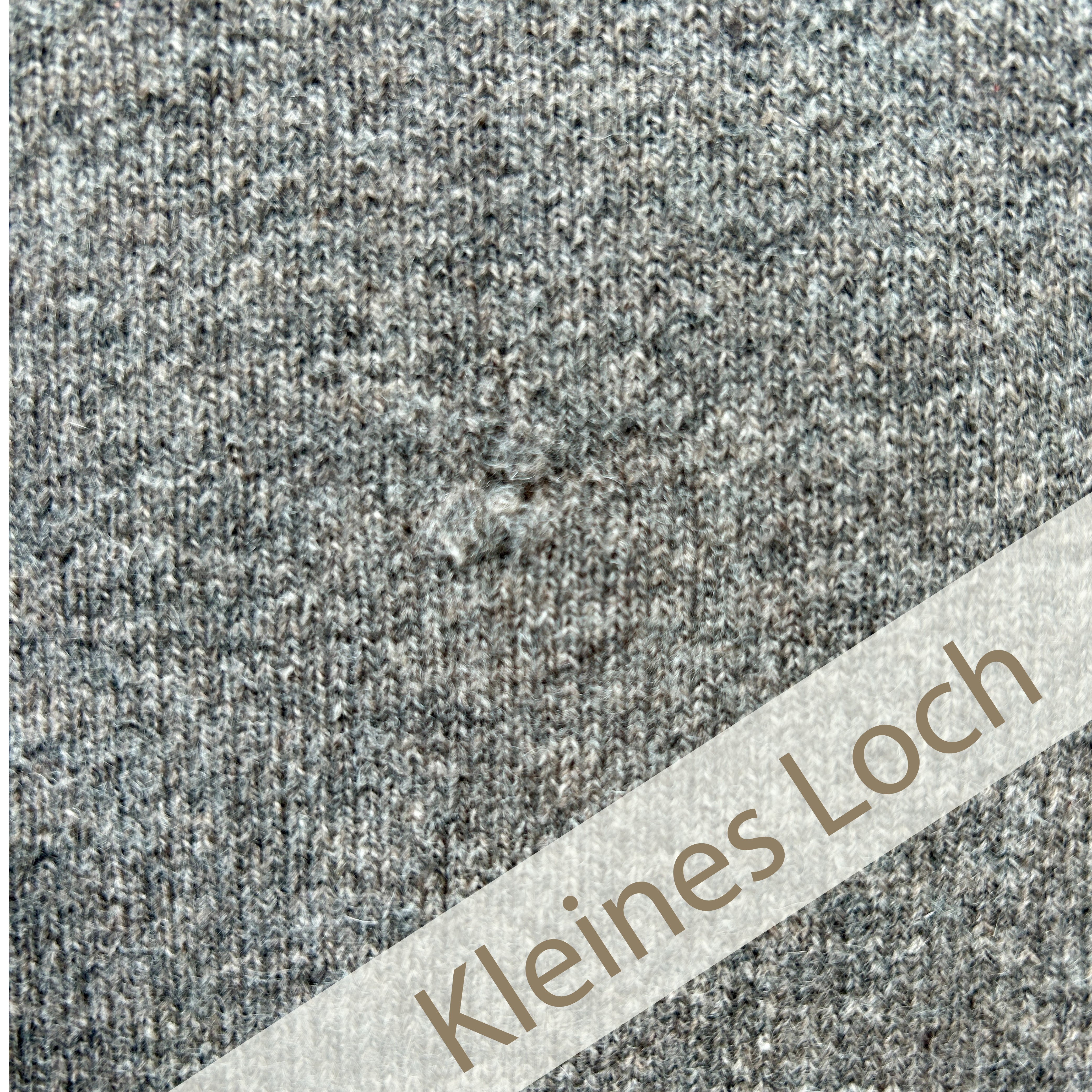 OUTLET | Sofadecke 'Abendstille' | grau | 175 x 115 cm | Kleines Loch